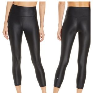 Sweatty Betty High shine black leggings in medium
